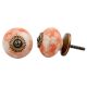 Orange Ceramic Round Drawer Knob