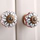 Petunia Flower Ceramic Knob
