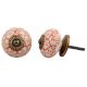 Orange Poinsettia Flower Ceramic Knob