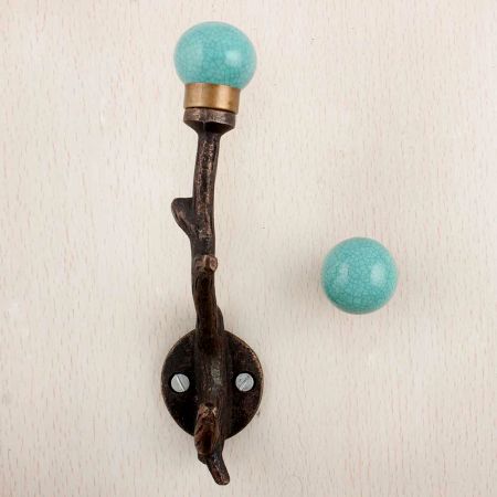 Sea Green Floral Tree Hooks