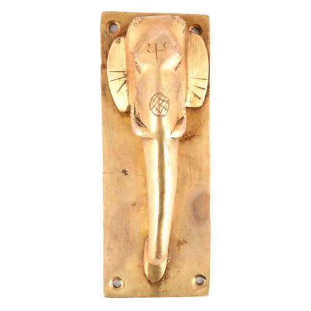 Ethnic Brass Elephant Door Handle