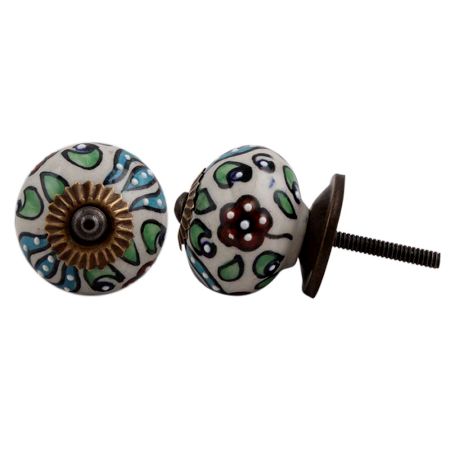 Trishul Design Ceramic Knob