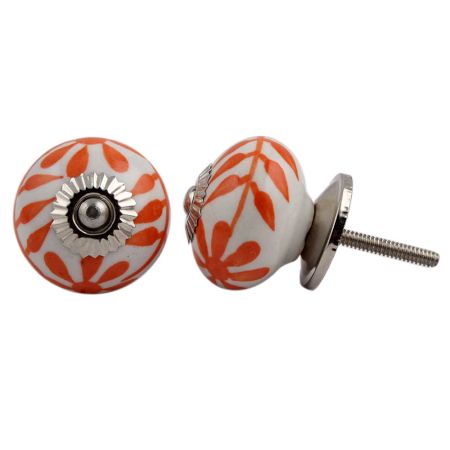 Orange Flower Knob