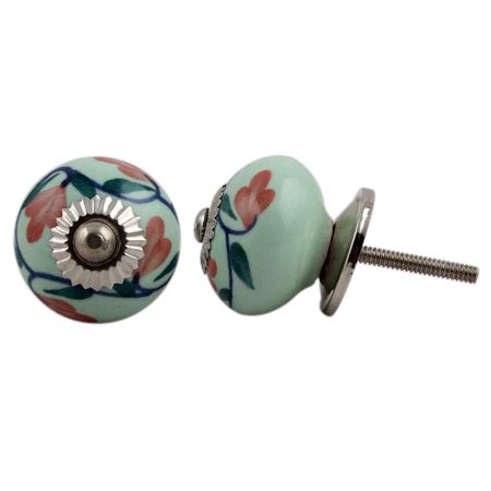 Red Green Flower Knob