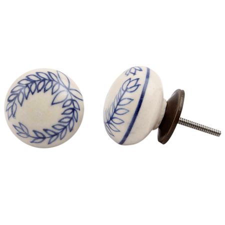 Olive Branch Ceramic Knob (1)