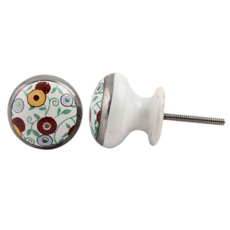 Gerbera Flower Oval Knob