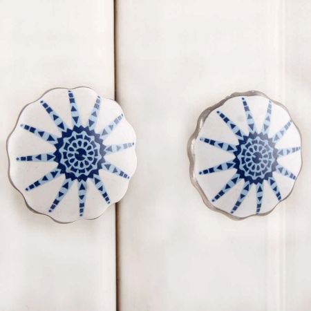 Lily Flower Ceramic Knob