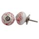 Red Floral Knob