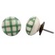 Green Checked Flat Knob