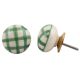 Green Checked Flat Knob