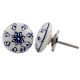 Blue Tiny Flower Flat Knob