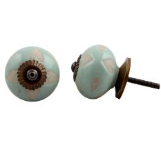 Sage Green Etched Ceramic Knob-12