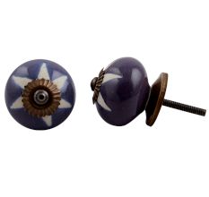 Purple Etched Ceramic Knob 44