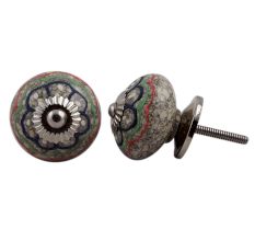 Colorful Hearts Crackle Cabinet Drawer Knob