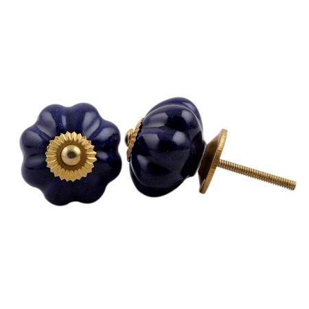 Navy Blue Solid Knob