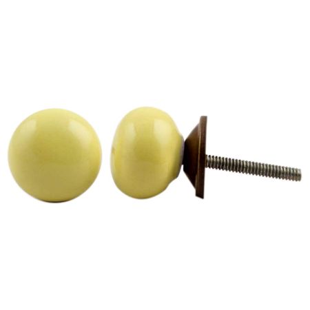Yellow Solid Knob Small