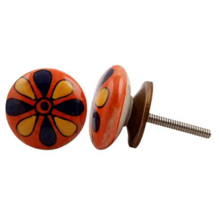 Wheel Floral Pattern Knob