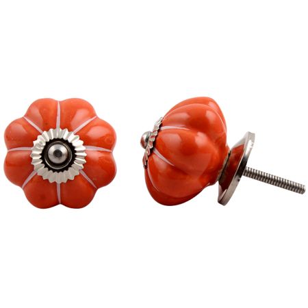 Orange White Knob
