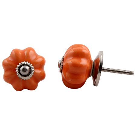 Solid Orange Medium Knob