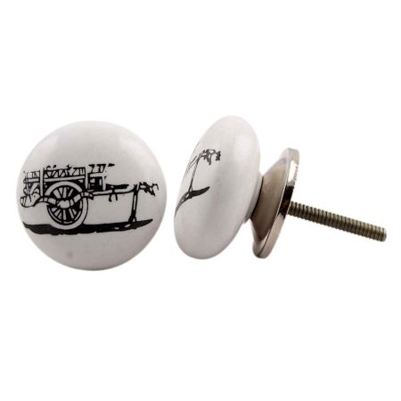 Bullock Cart Flat Knob