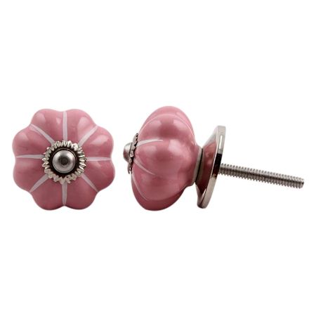 Pink White Medium Knob