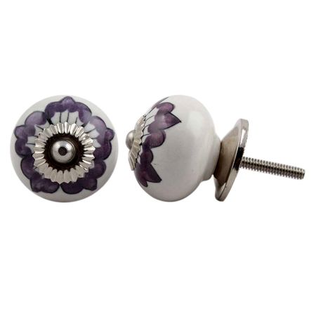Purple Flower Knob