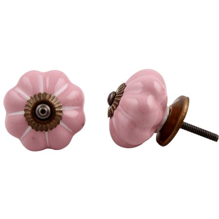 Pink White Stripe Knob (1)