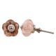 Peach Pink Melon Glass Knobs