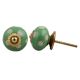 Pea Green Etched Ceramic Knob 35