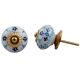 Blue Floral Knob