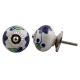 Purple Green Floral Dresser Knob
