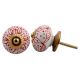 Red Aster Flower Dresser Knob