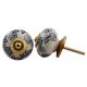 Turquoise Tiny Floral Dresser Knob