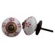 Pink Floral Crackle Ceramic Drawer Knob