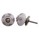 Purple Floral Crackle Ceramic Cabinet Knob