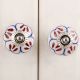 Brown Floral Ceramic Knob