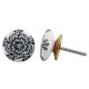 Grey Black Rose Flat Knob