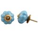 Turquoise Gold Line Melon Knob