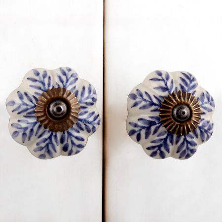 Purple Leaf Dresser Knob