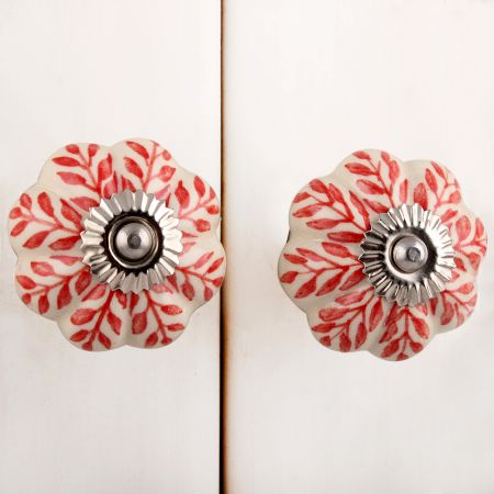 Red Leaf Dresser Knob