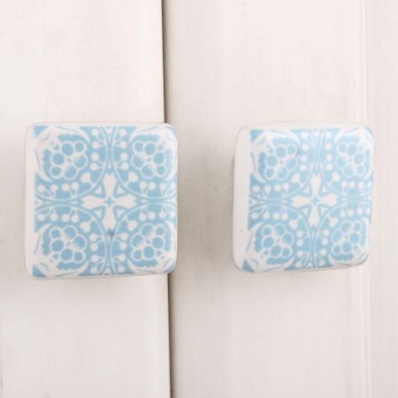 Turquoise Square Knob