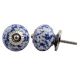 Blue Calico Ceramic Dresser Knob