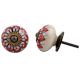 Zinnia Flower Ceramic Knob