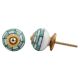 Green Check Ceramic Knob