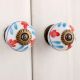 Red Floral Ceramic Knob