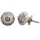 Black Floral Ceramic Knob