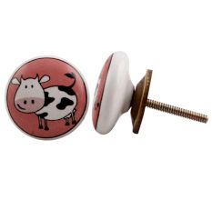Cow Ceramic Knob