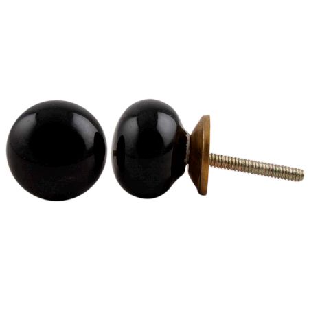 Black Solid Knob Small