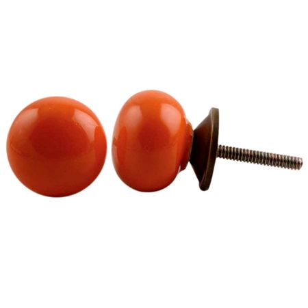 Orange Solid Knob Small