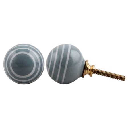Grey White Knob